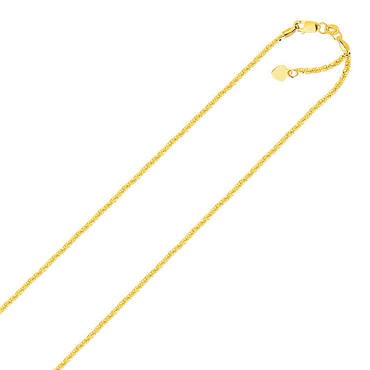 10k Yellow Gold Adjustable Sparkle Chain (1.20 mm)