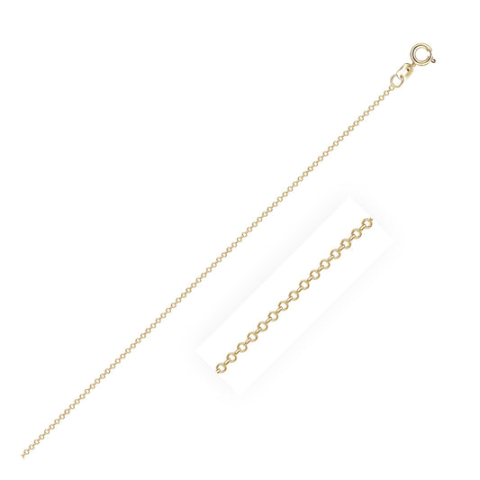 10k Yellow Gold Cable Link Chain (0.50 mm)