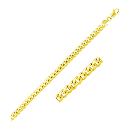 5.5mm 10k Yellow Gold Light Miami Cuban Bracelet