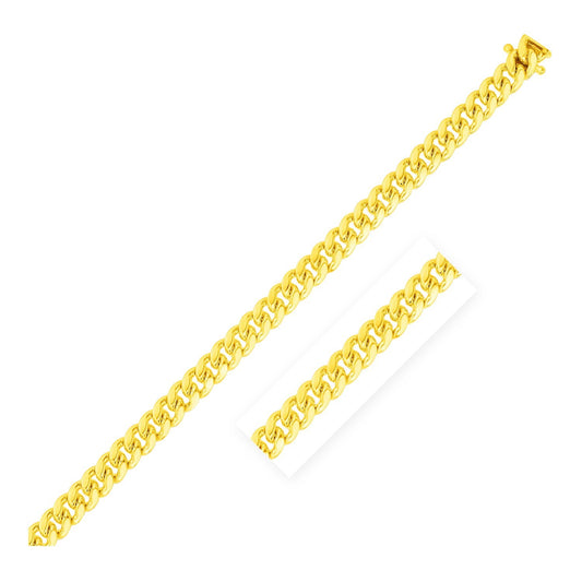10k Yellow Gold Classic Miami Cuban Solid Chain (4.90 mm)